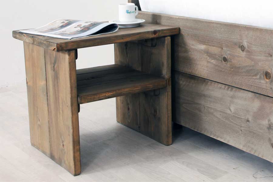 Stoere steigerhouten nachtkastje Classic