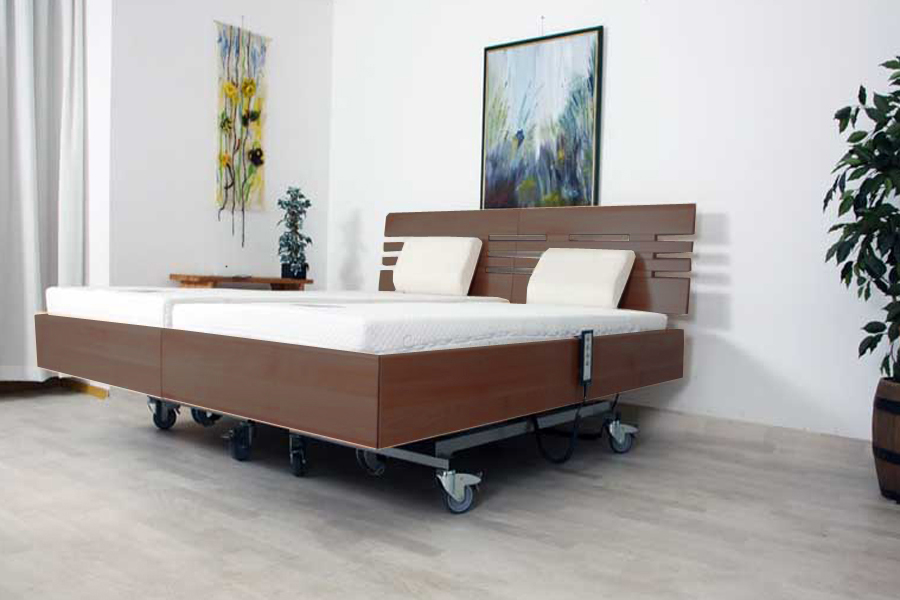 180 cm breed eikenhouten Forest Premium 601KT. Een massief houten hooglaagbed