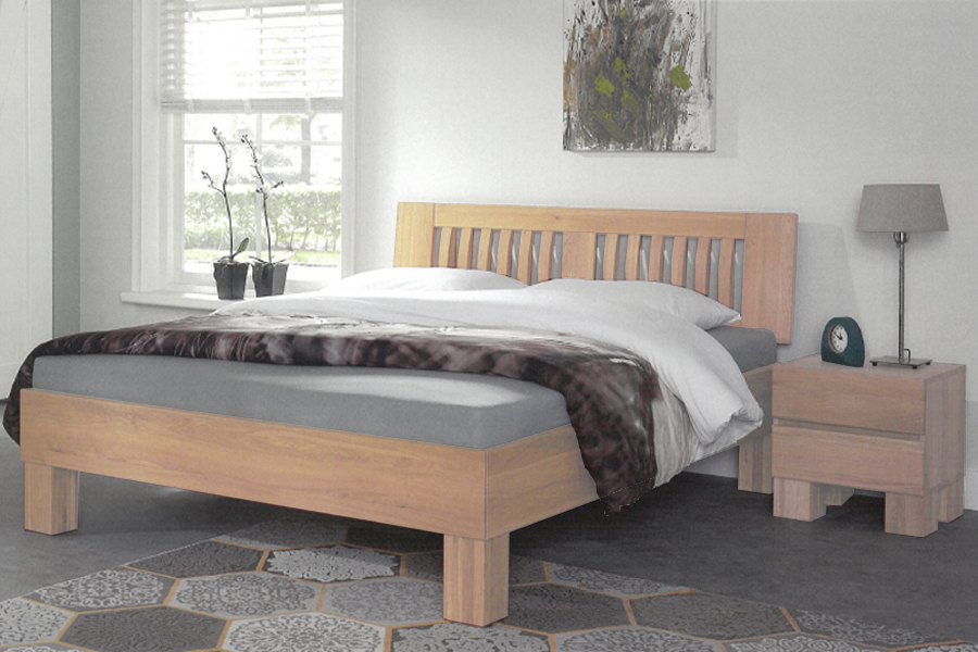 Hooglaagbed Forest Premium massief eikenhout 603 KT niet deelbaar 200 cm breed