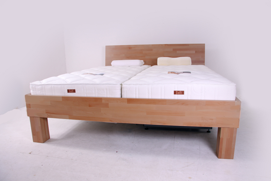 Hooglaagbed Forest Basic 501 KT niet deelbaar 180 cm breed massief beukenhouten.