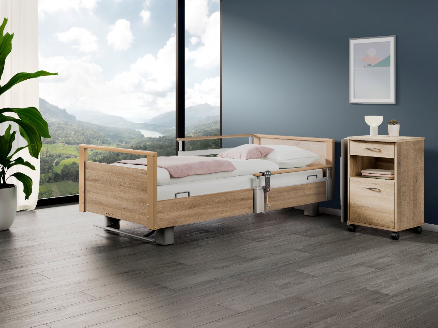 FMB 1 persoons Formidabel Pro+, 90 breed hooglaagbed in hout